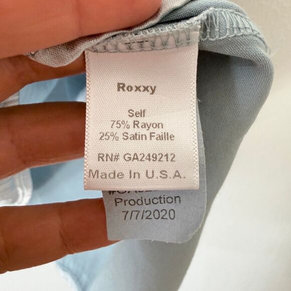 PJ Harlow Women’s Size XS Roxy Blue Satin Cotton Blend Sleeveless Top Shirt - Picture 6 of 8